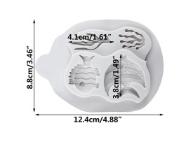 Molde silicona 2 peces con algas 